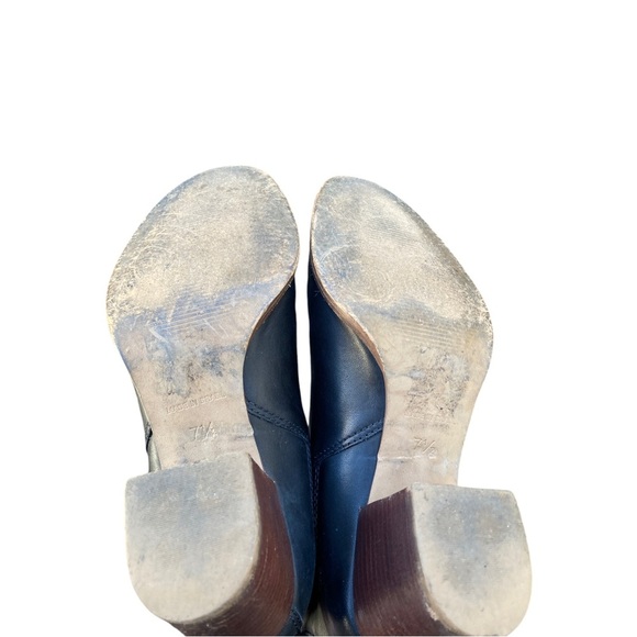 Madewell Black leather the Regan heeled boot size 7.5 - Picture 6 of 7